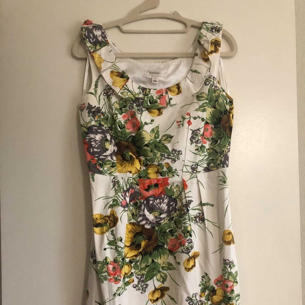 White floral work dress DressBarn